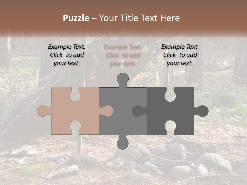 Branch Evergreen Bush PowerPoint Template