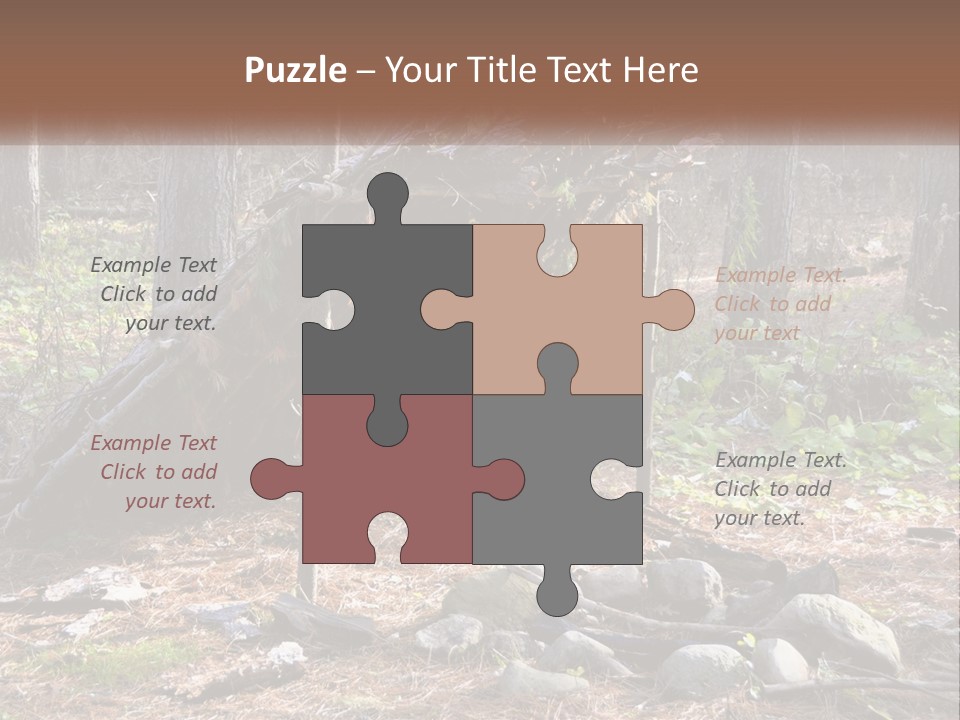 Branch Evergreen Bush PowerPoint Template