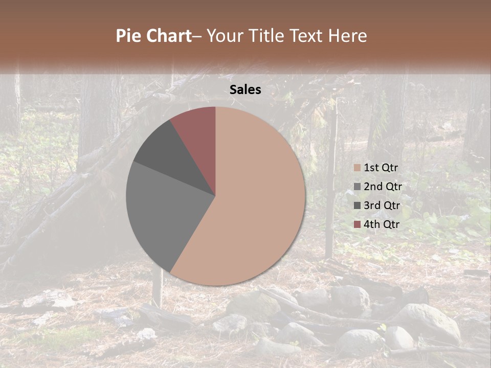 Branch Evergreen Bush PowerPoint Template