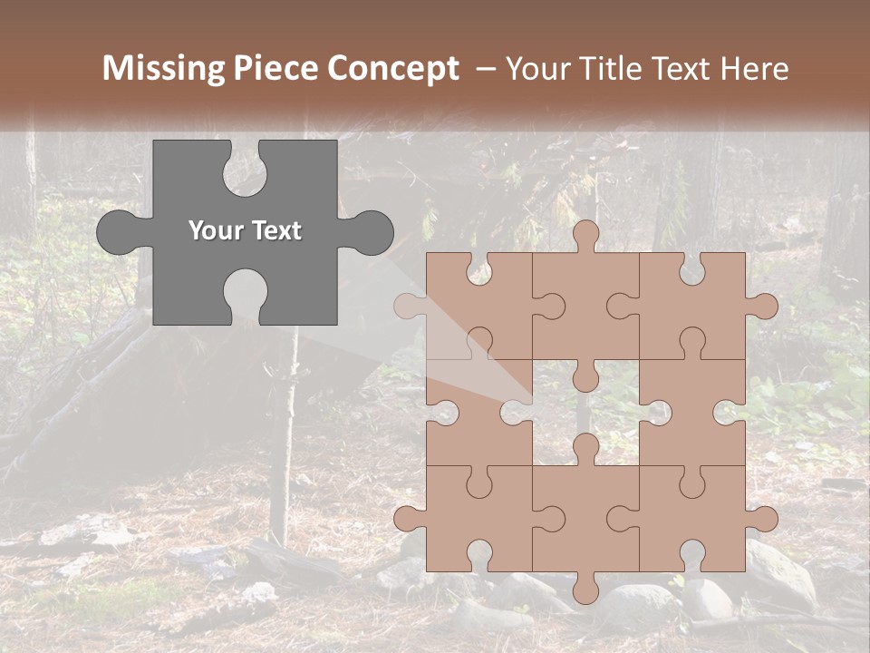 Branch Evergreen Bush PowerPoint Template