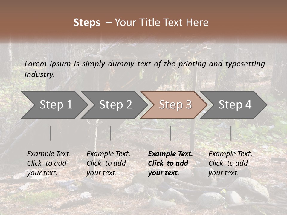 Branch Evergreen Bush PowerPoint Template