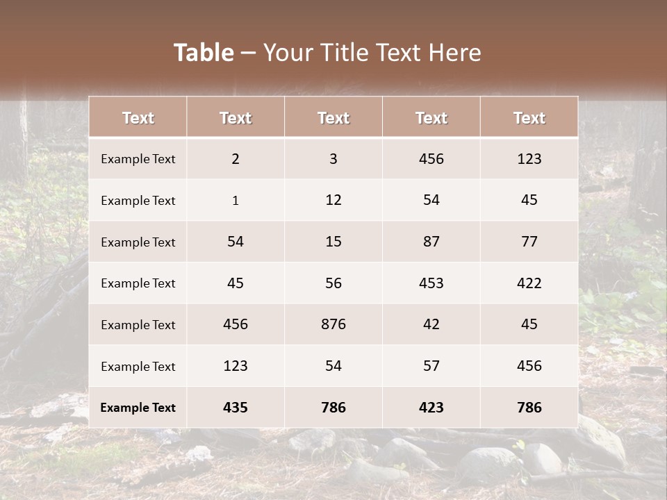 Branch Evergreen Bush PowerPoint Template