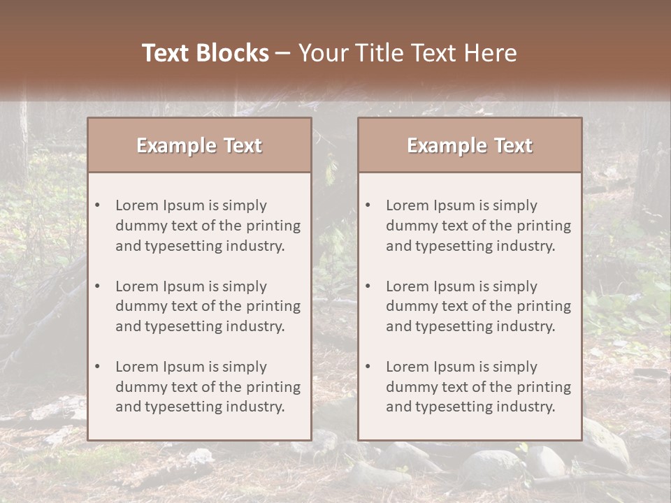 Branch Evergreen Bush PowerPoint Template