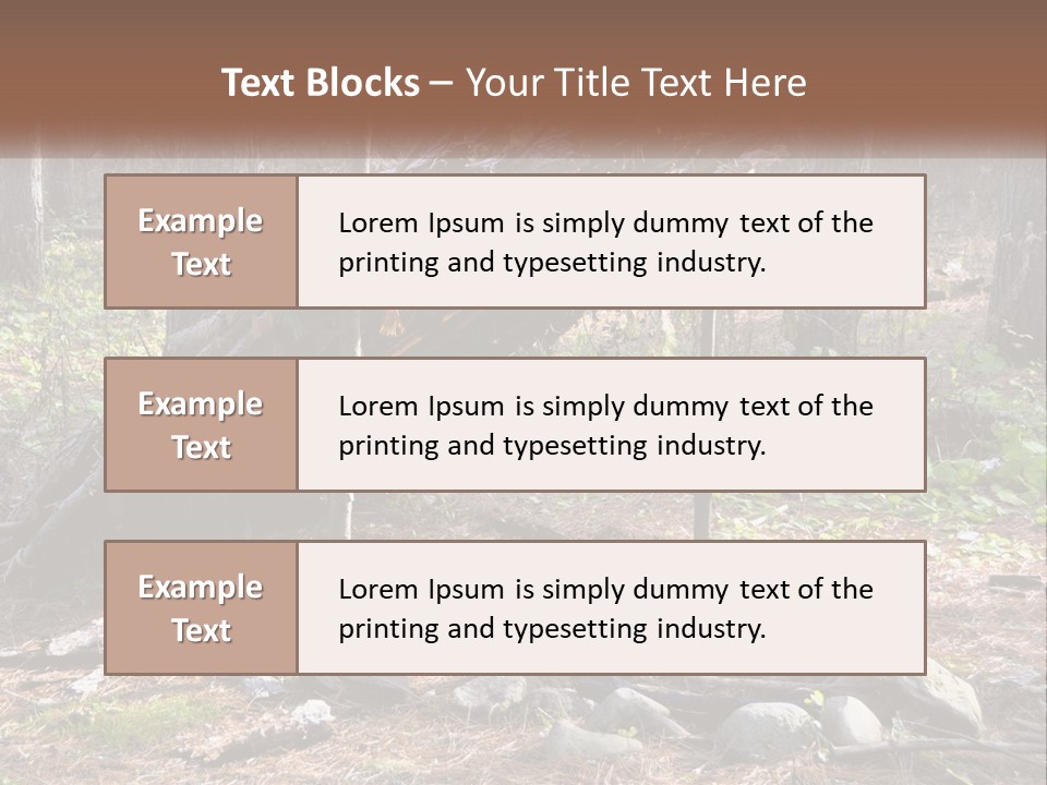 Branch Evergreen Bush PowerPoint Template