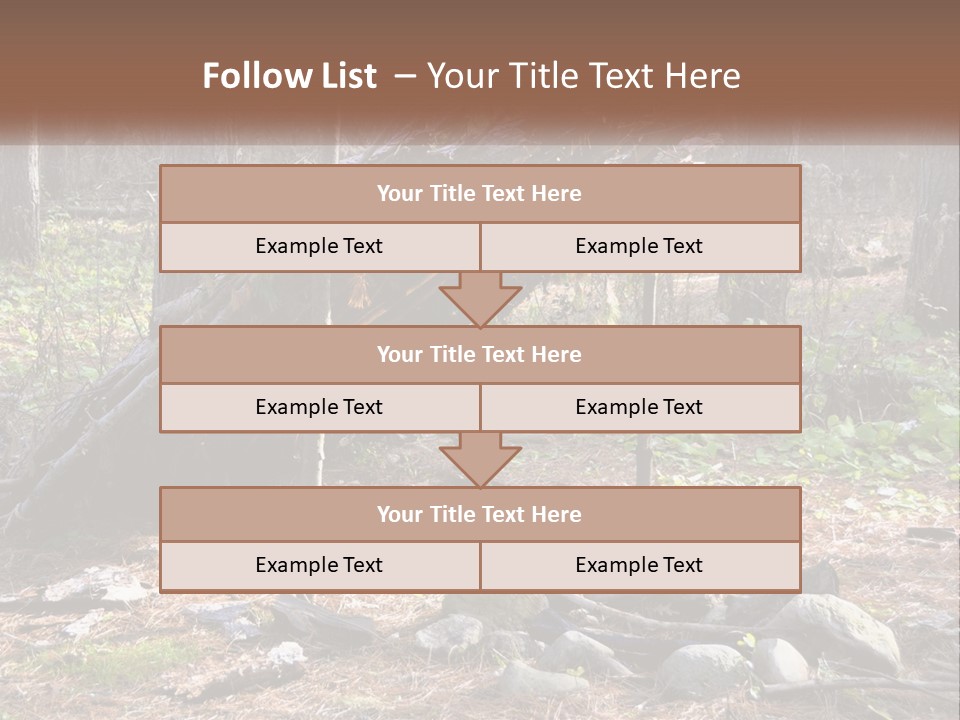 Branch Evergreen Bush PowerPoint Template