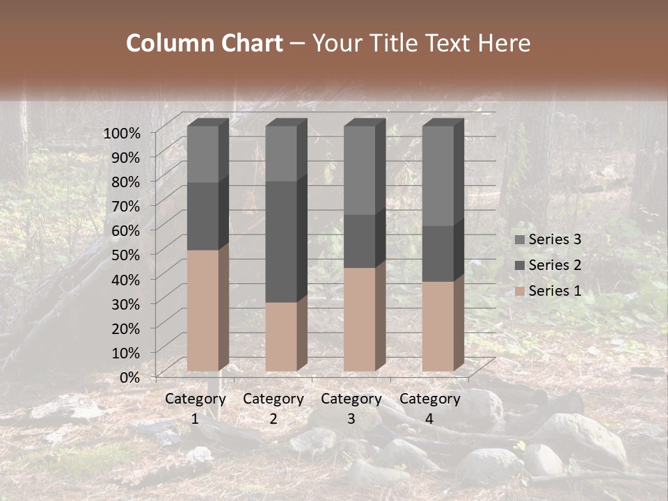 Branch Evergreen Bush PowerPoint Template
