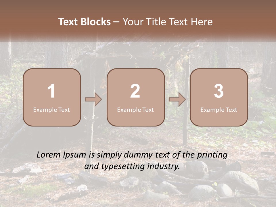 Branch Evergreen Bush PowerPoint Template