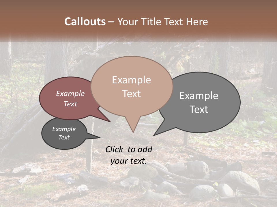Branch Evergreen Bush PowerPoint Template