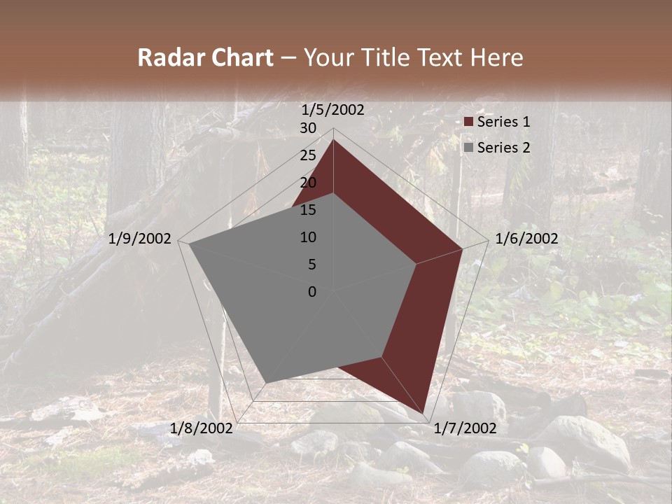 Branch Evergreen Bush PowerPoint Template
