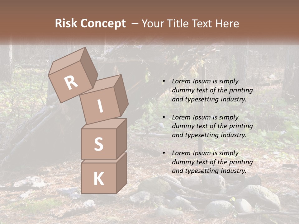 Branch Evergreen Bush PowerPoint Template