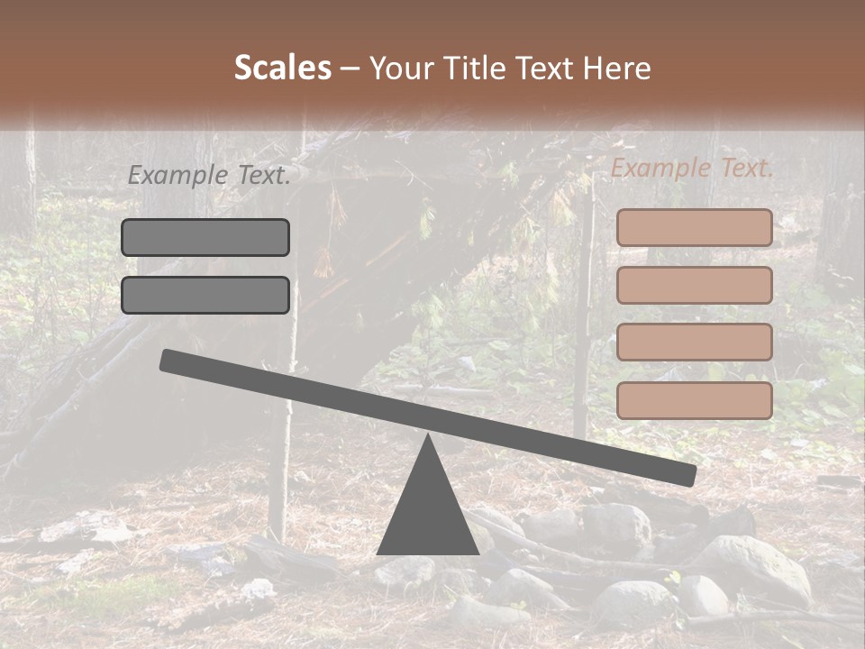Branch Evergreen Bush PowerPoint Template