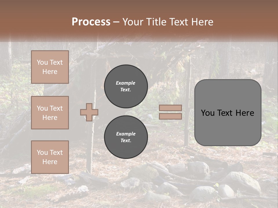 Branch Evergreen Bush PowerPoint Template