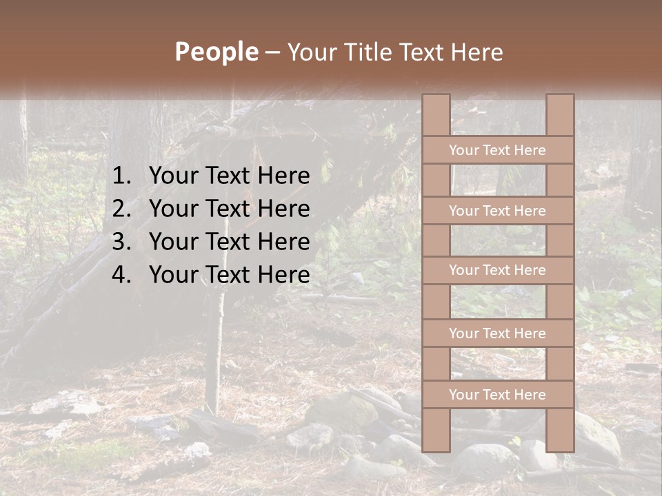 Branch Evergreen Bush PowerPoint Template
