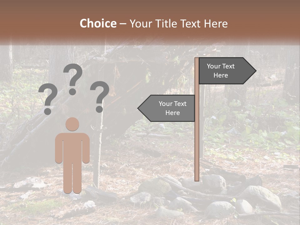 Branch Evergreen Bush PowerPoint Template