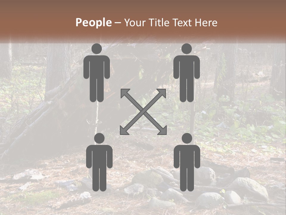 Branch Evergreen Bush PowerPoint Template