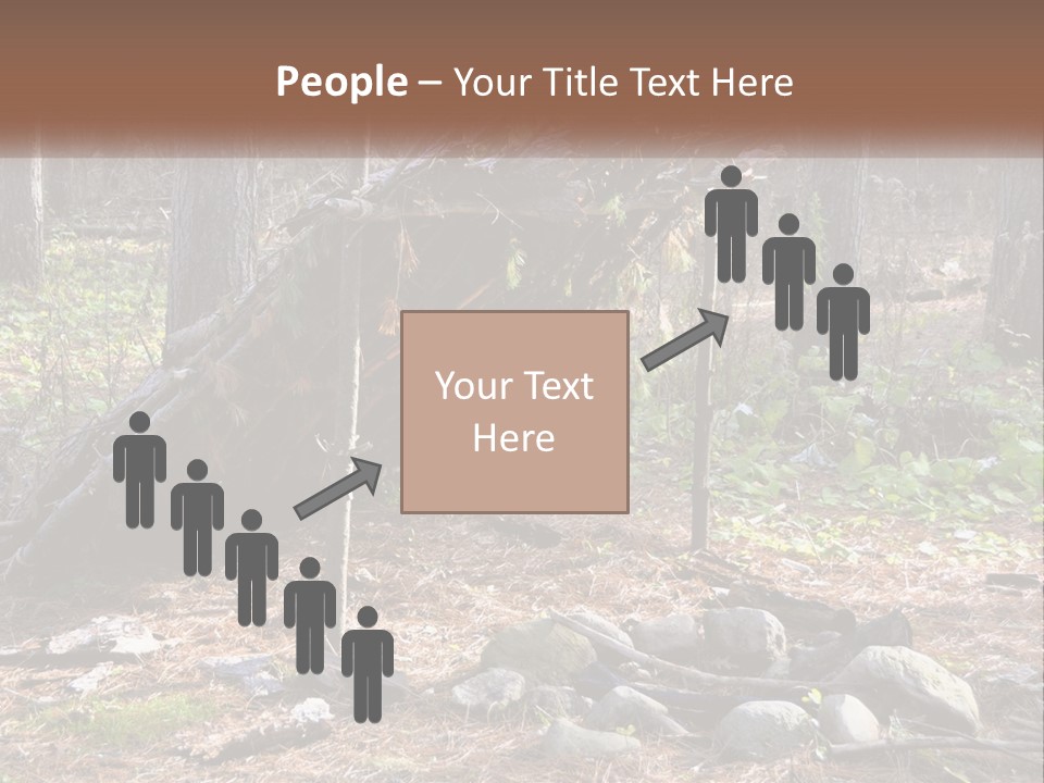 Branch Evergreen Bush PowerPoint Template