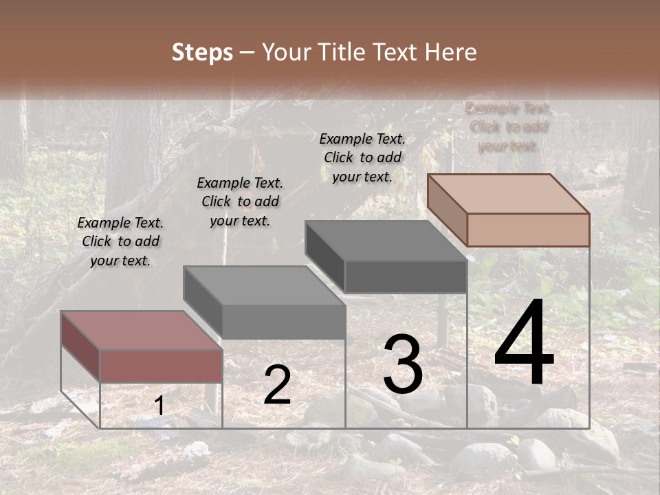 Branch Evergreen Bush PowerPoint Template