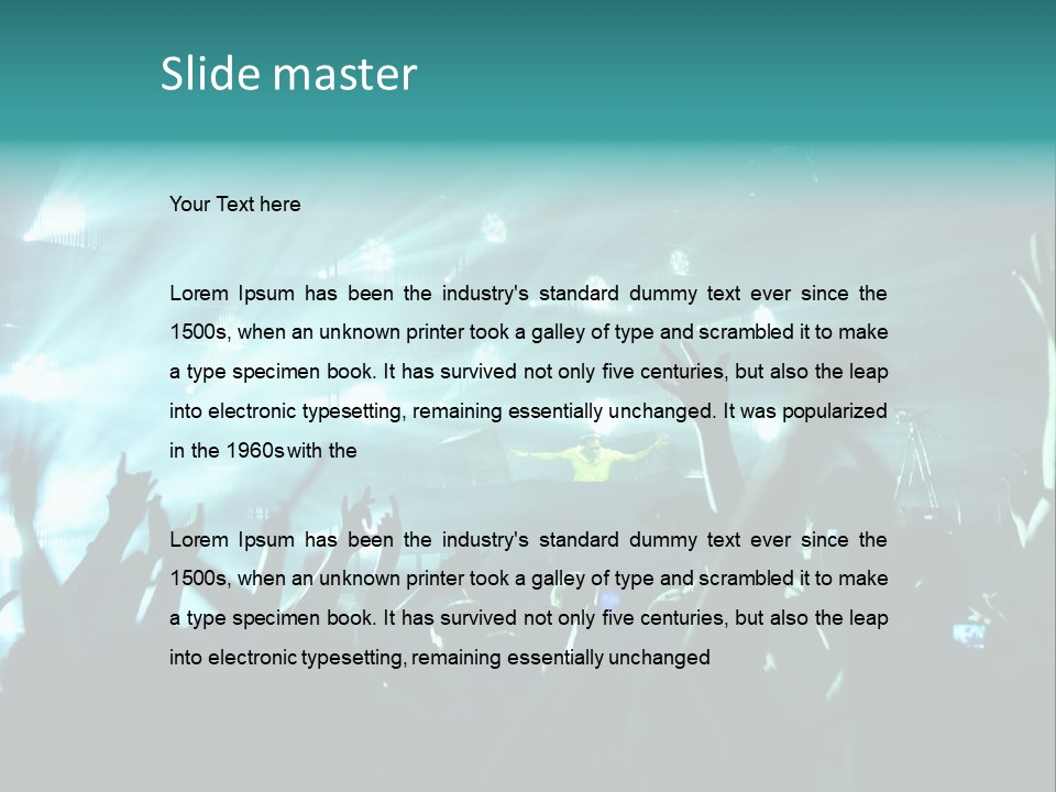 Fan Audience Techno PowerPoint Template