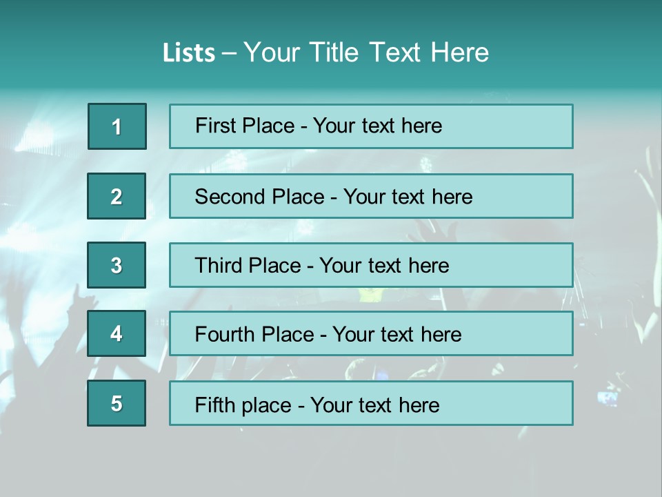 Fan Audience Techno PowerPoint Template