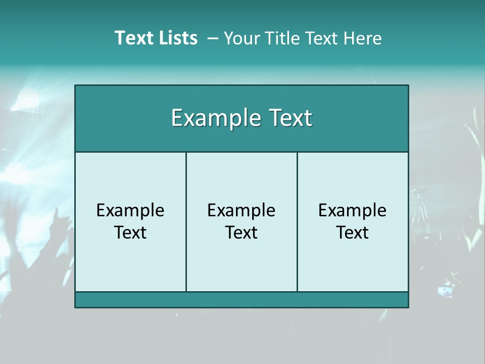 Fan Audience Techno PowerPoint Template