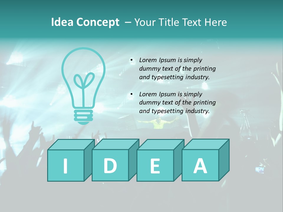 Fan Audience Techno PowerPoint Template