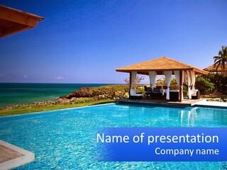 Pool Relaxation Cloud PowerPoint Template