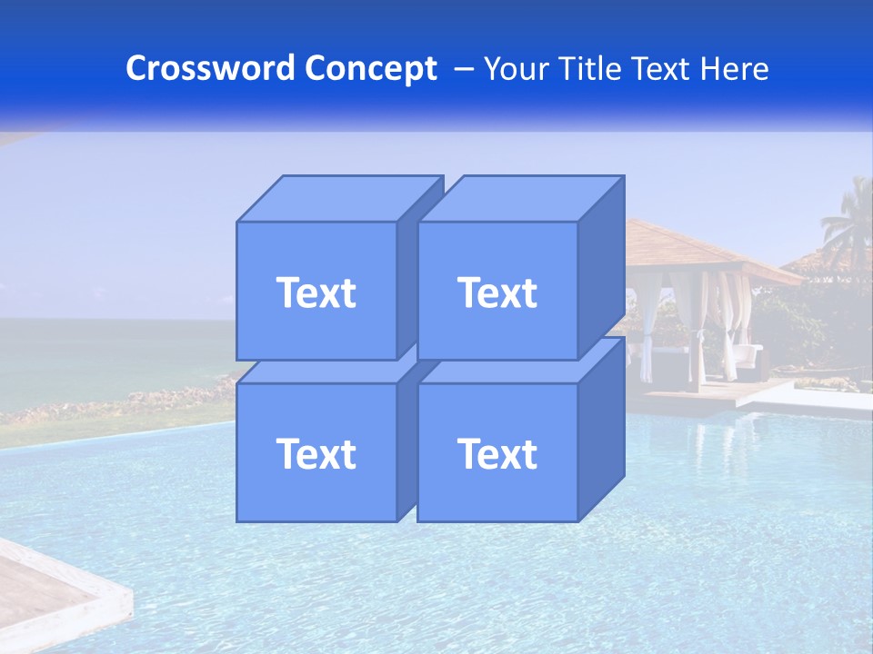 Pool Relaxation Cloud PowerPoint Template