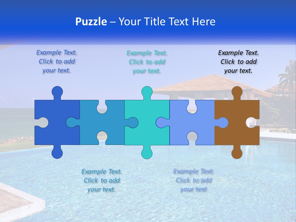 Pool Relaxation Cloud PowerPoint Template