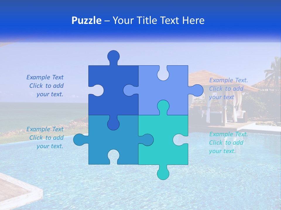 Pool Relaxation Cloud PowerPoint Template