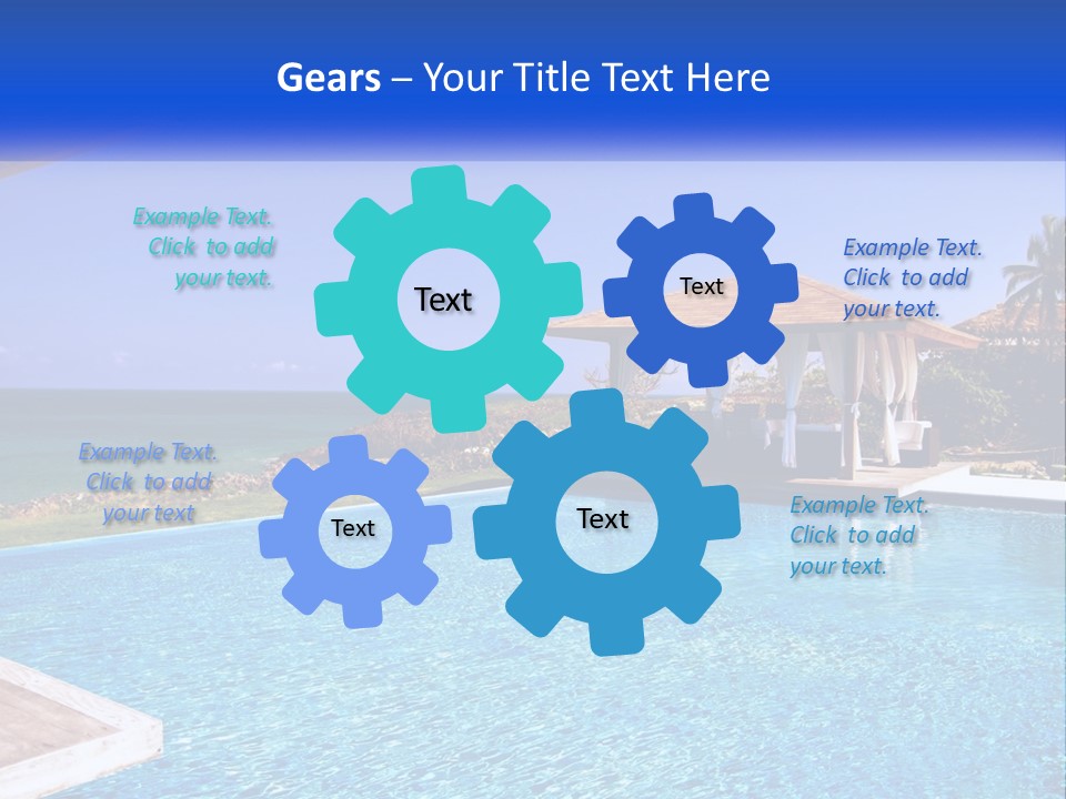 Pool Relaxation Cloud PowerPoint Template