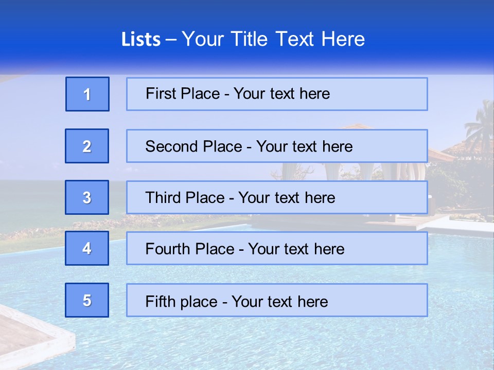 Pool Relaxation Cloud PowerPoint Template