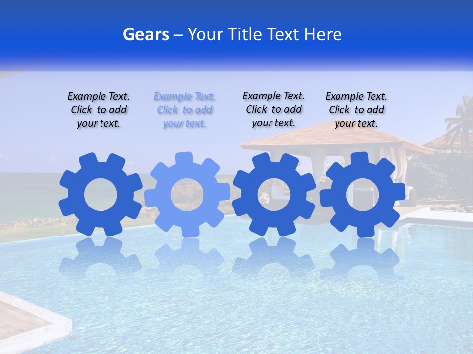 Pool Relaxation Cloud PowerPoint Template