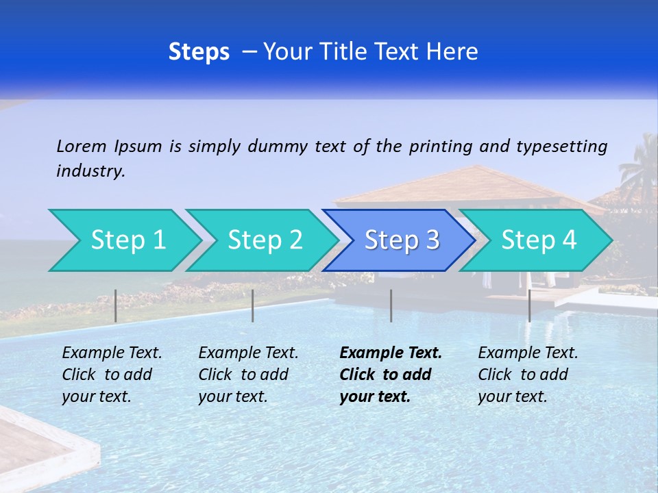 Pool Relaxation Cloud PowerPoint Template