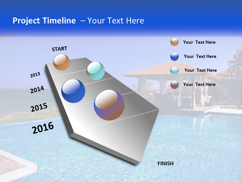 Pool Relaxation Cloud PowerPoint Template