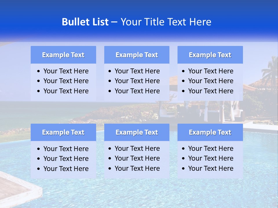 Pool Relaxation Cloud PowerPoint Template