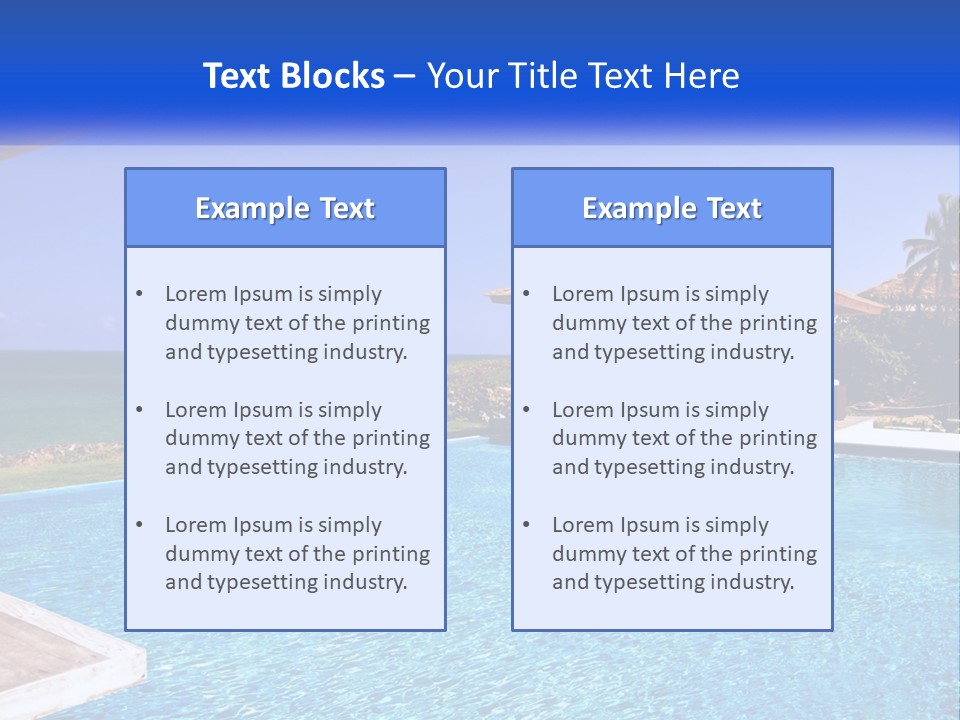 Pool Relaxation Cloud PowerPoint Template