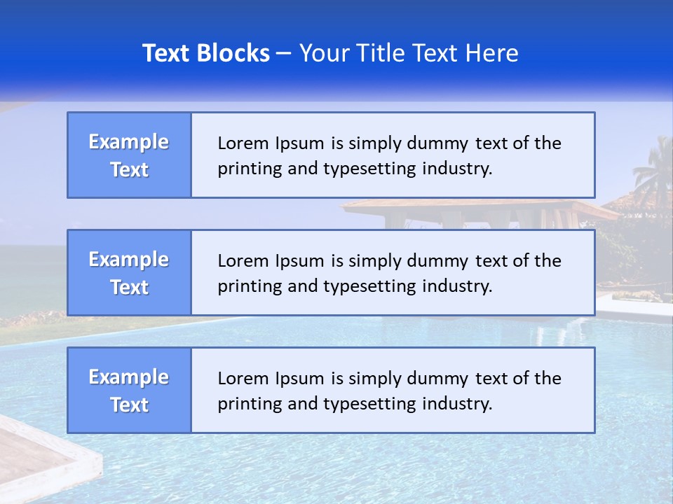 Pool Relaxation Cloud PowerPoint Template