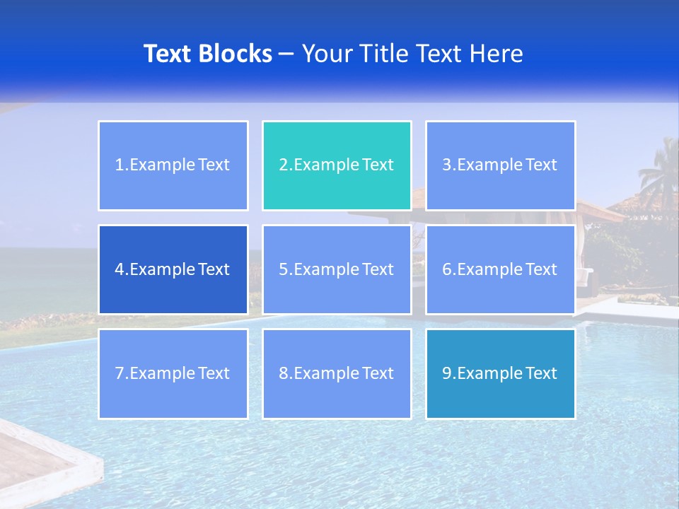Pool Relaxation Cloud PowerPoint Template