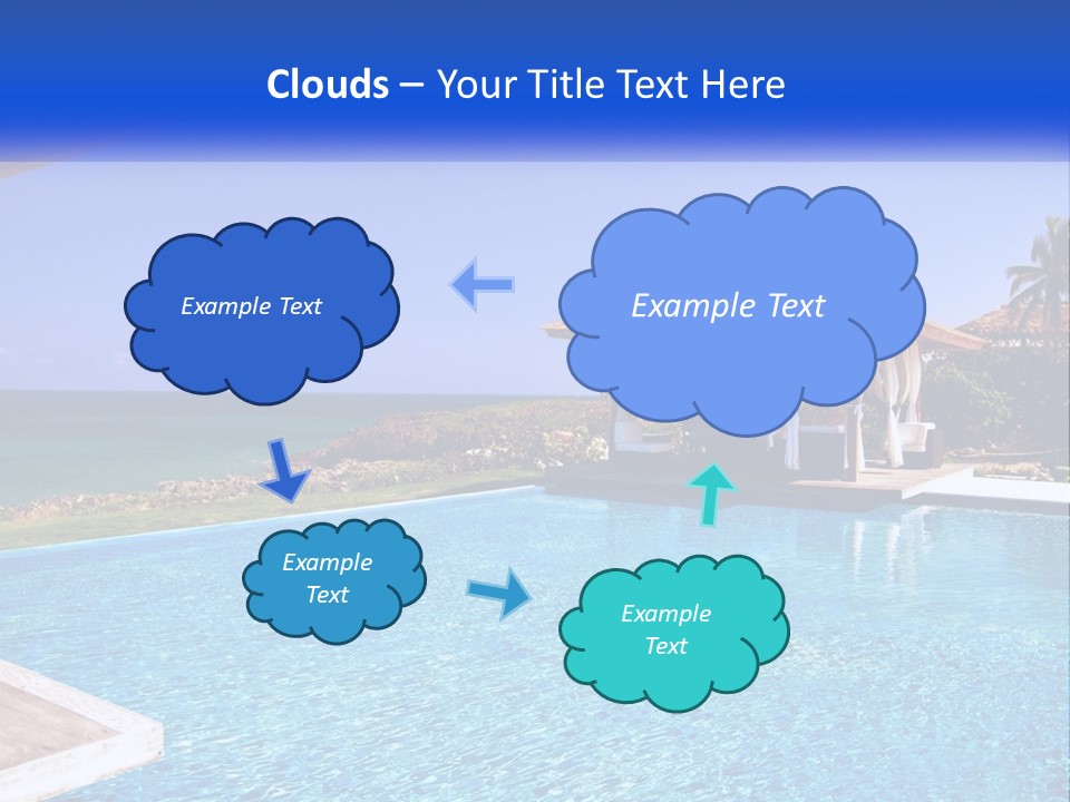 Pool Relaxation Cloud PowerPoint Template