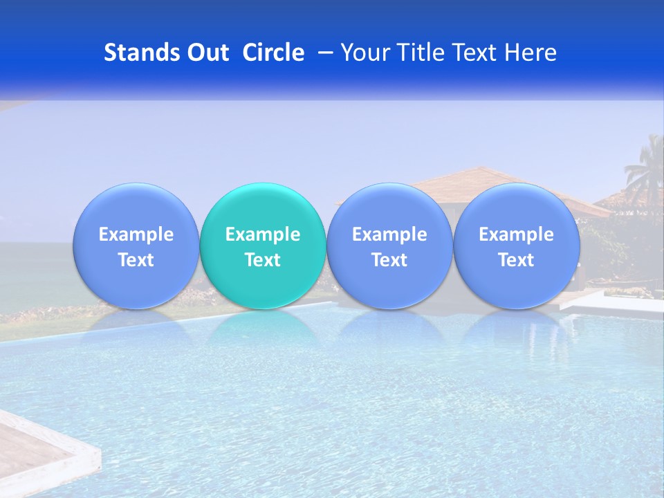 Pool Relaxation Cloud PowerPoint Template