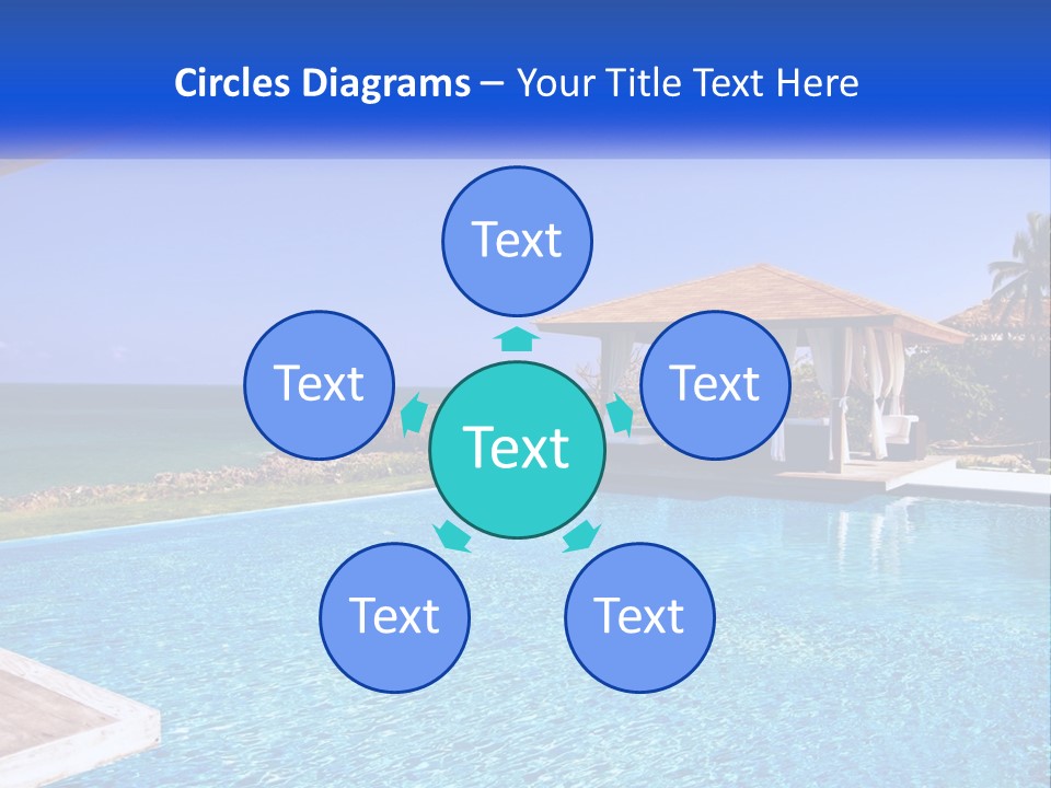 Pool Relaxation Cloud PowerPoint Template
