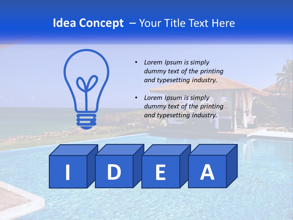 Pool Relaxation Cloud PowerPoint Template