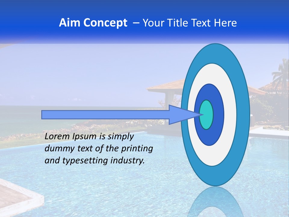 Pool Relaxation Cloud PowerPoint Template