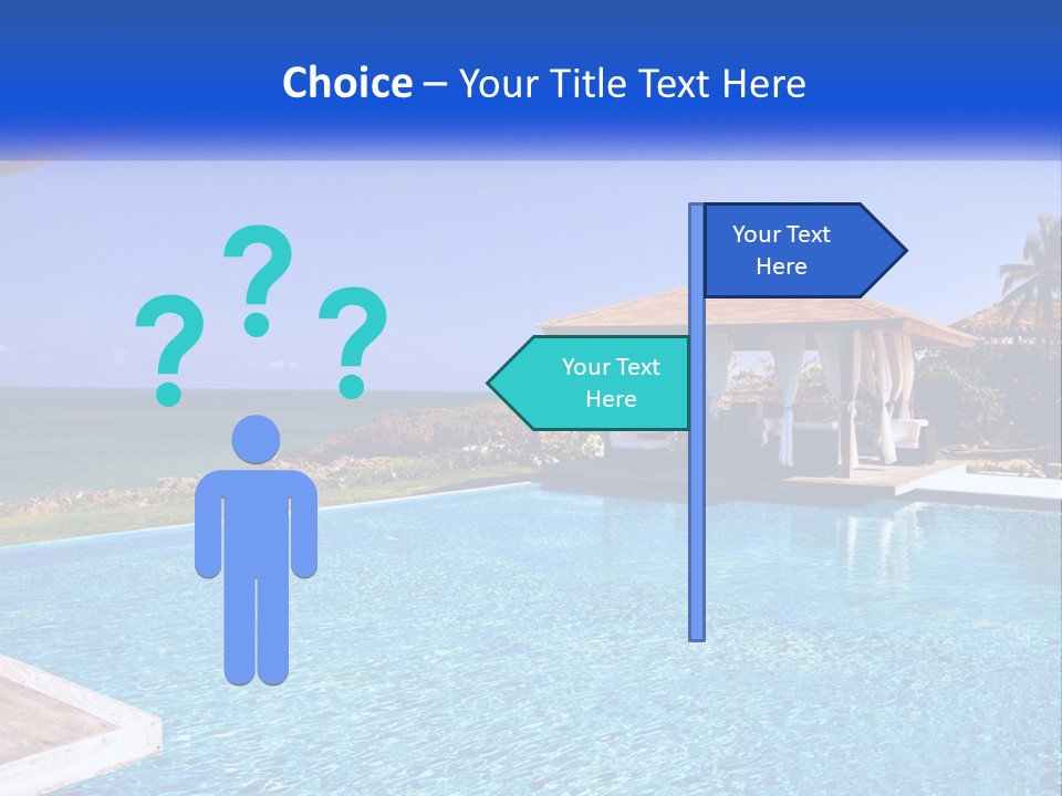 Pool Relaxation Cloud PowerPoint Template