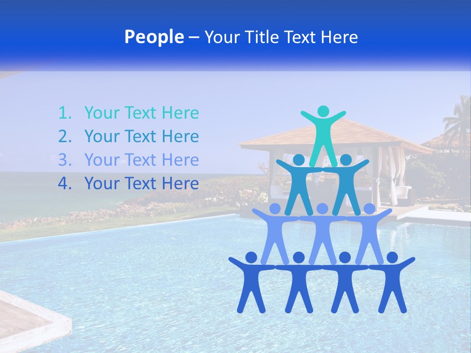 Pool Relaxation Cloud PowerPoint Template