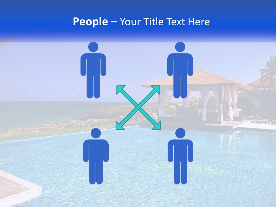Pool Relaxation Cloud PowerPoint Template