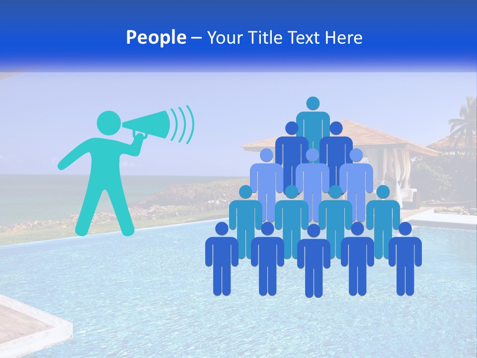 Pool Relaxation Cloud PowerPoint Template