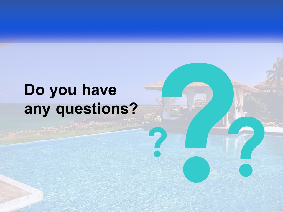 Pool Relaxation Cloud PowerPoint Template