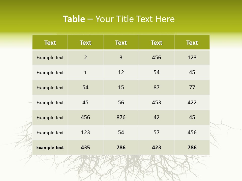Power Summer Root PowerPoint Template