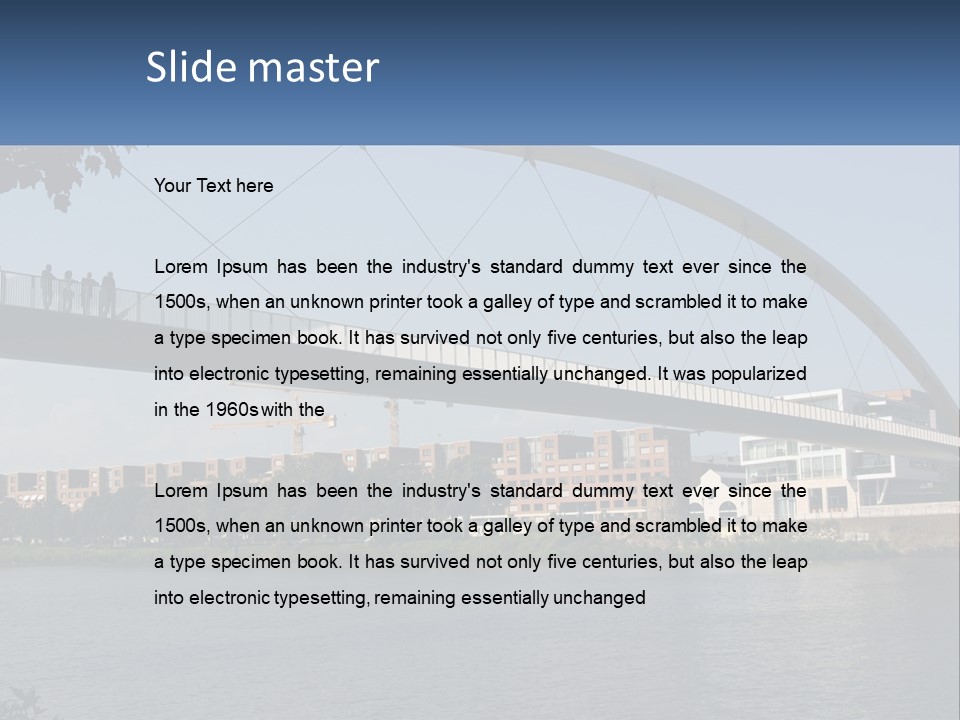 Water Pedestrian River PowerPoint Template
